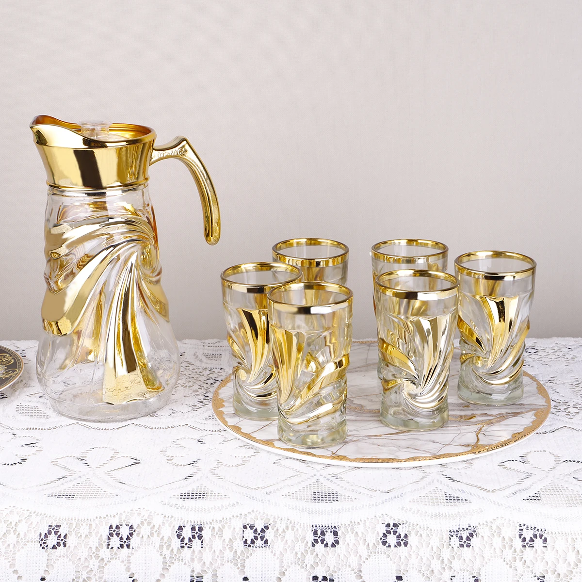 JUG & GLASS SETS 7PCS / Various Design