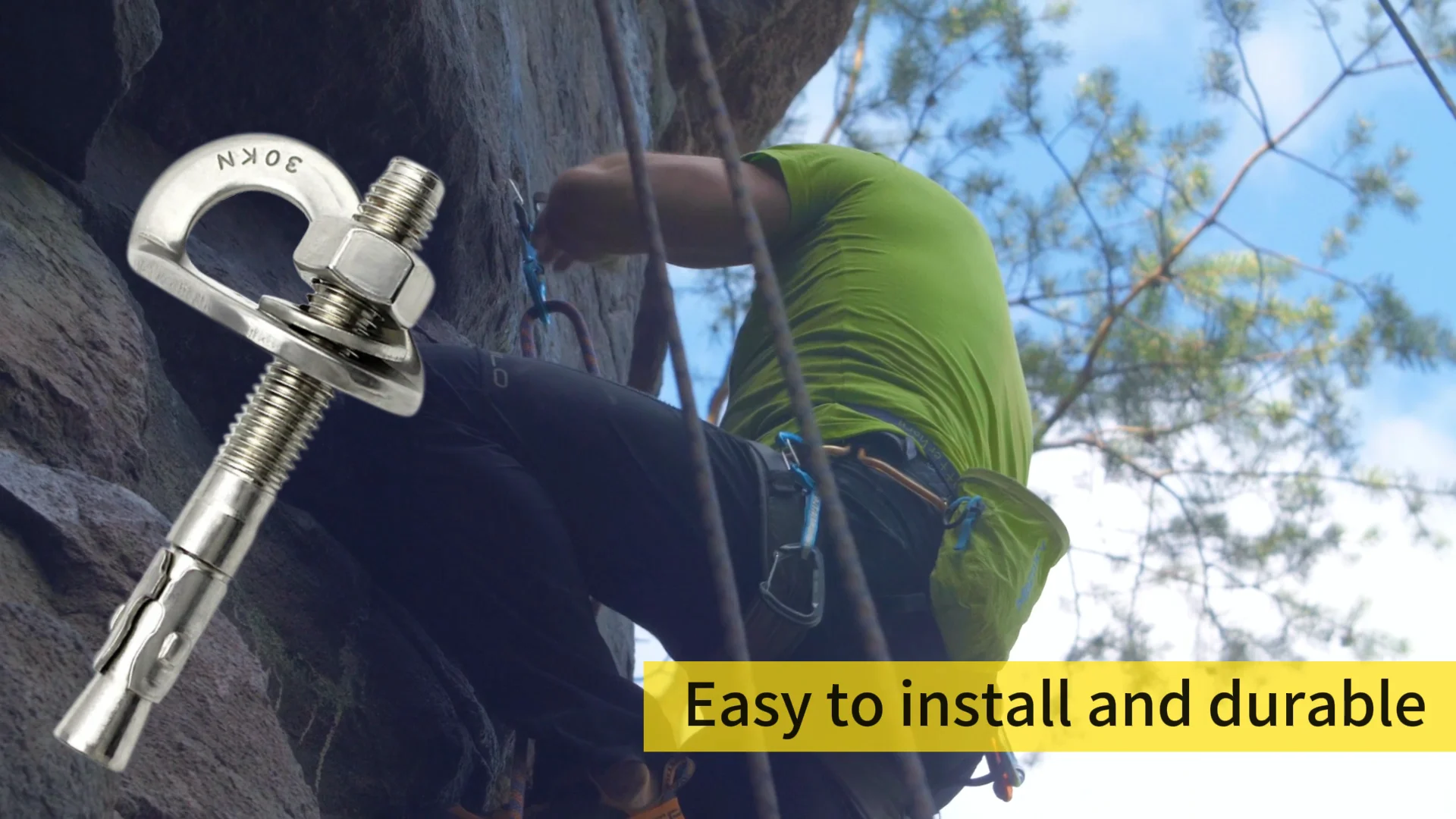 Safety Expansion Bolt Rock Climb Fastening Bolt Climbing Anchor With