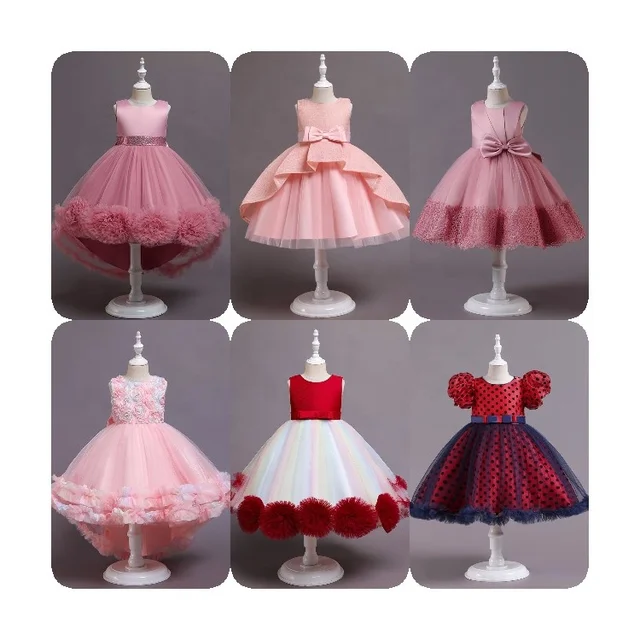 Factory Direct Children's Dress Party Dress Fashion Gauze Long Princess Dress Wholesale