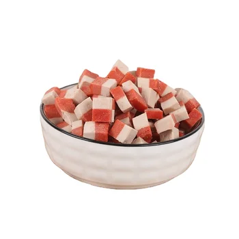 Competitive Price Natural Private Label Dog Food Pet Chicken Snack Donuts Meat Cube For Molar