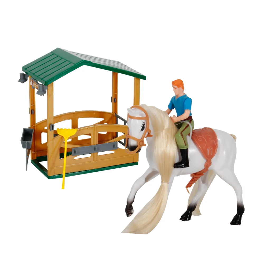 Realista cavalo estável playset brinquedos fingir jogar brinquedos  educativos agricultores figurinhas para presente de aniversário hoilday  criança meninos meninas - AliExpress