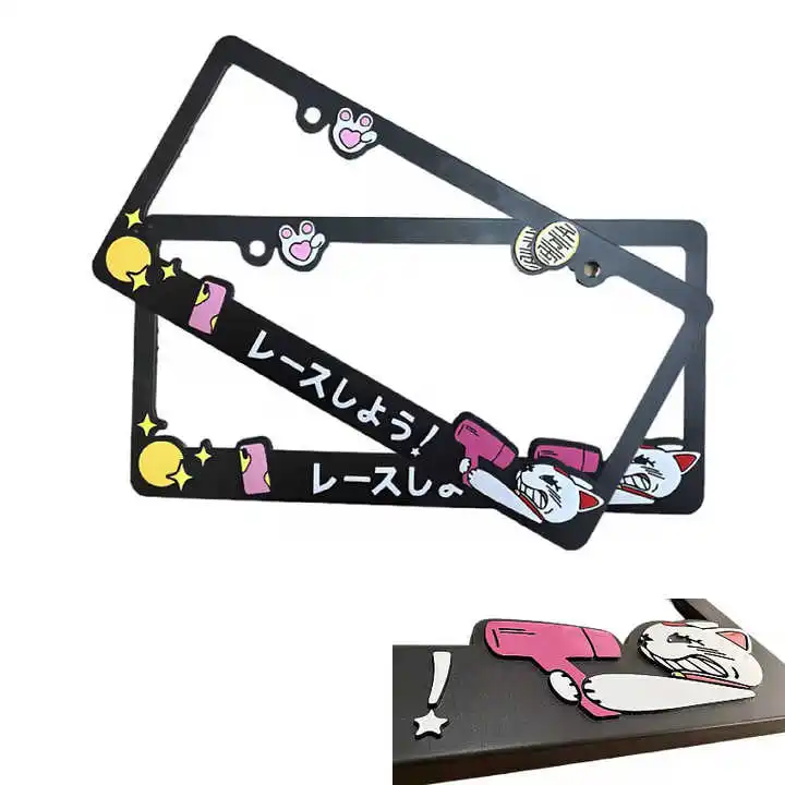 Custom Design Metal Plastic Licence Plate Frame Car Number Plate Frame Custom License Plate Frame for USA Market