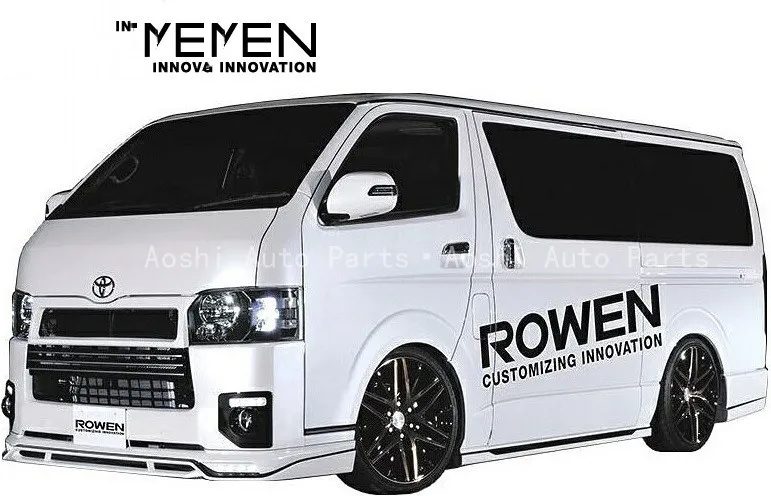 Use for Hiace 2005-2020  Grandia commuter Quantum Hiace200 Rowen Style   Body Kit