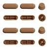 Poggiapiedi marrone-8 quadrati-4 rotondi