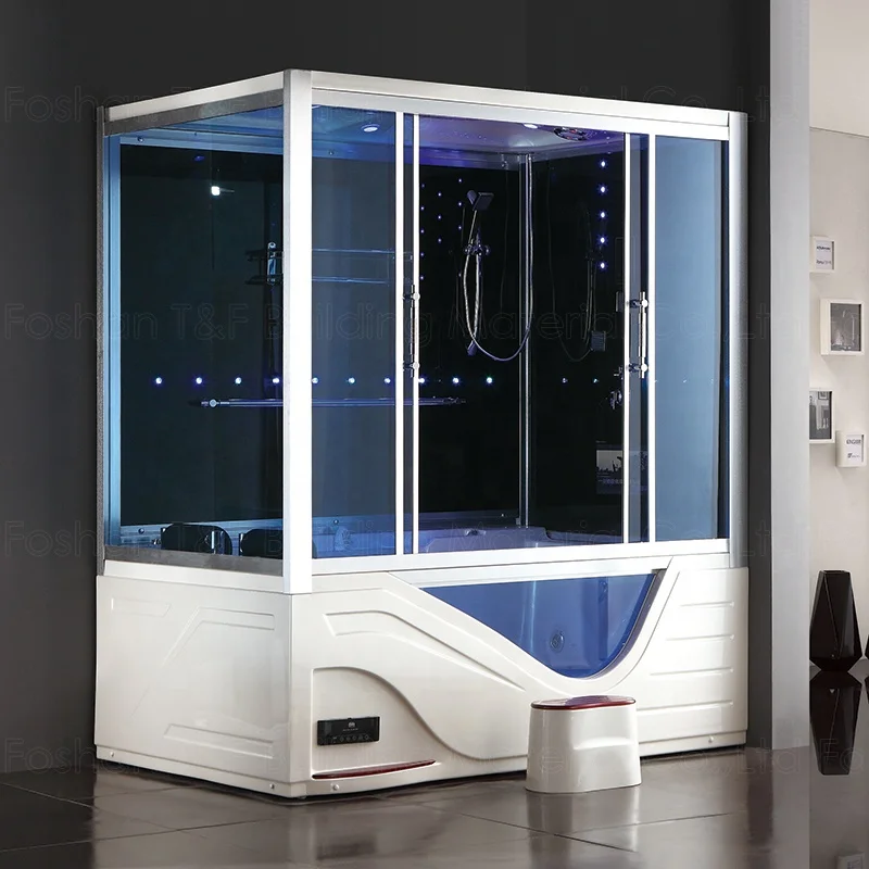Factory Price Complete Whirlpool Massage Standing Bathroom Shower Cabinet Hammam Steam Bath Cabin Room