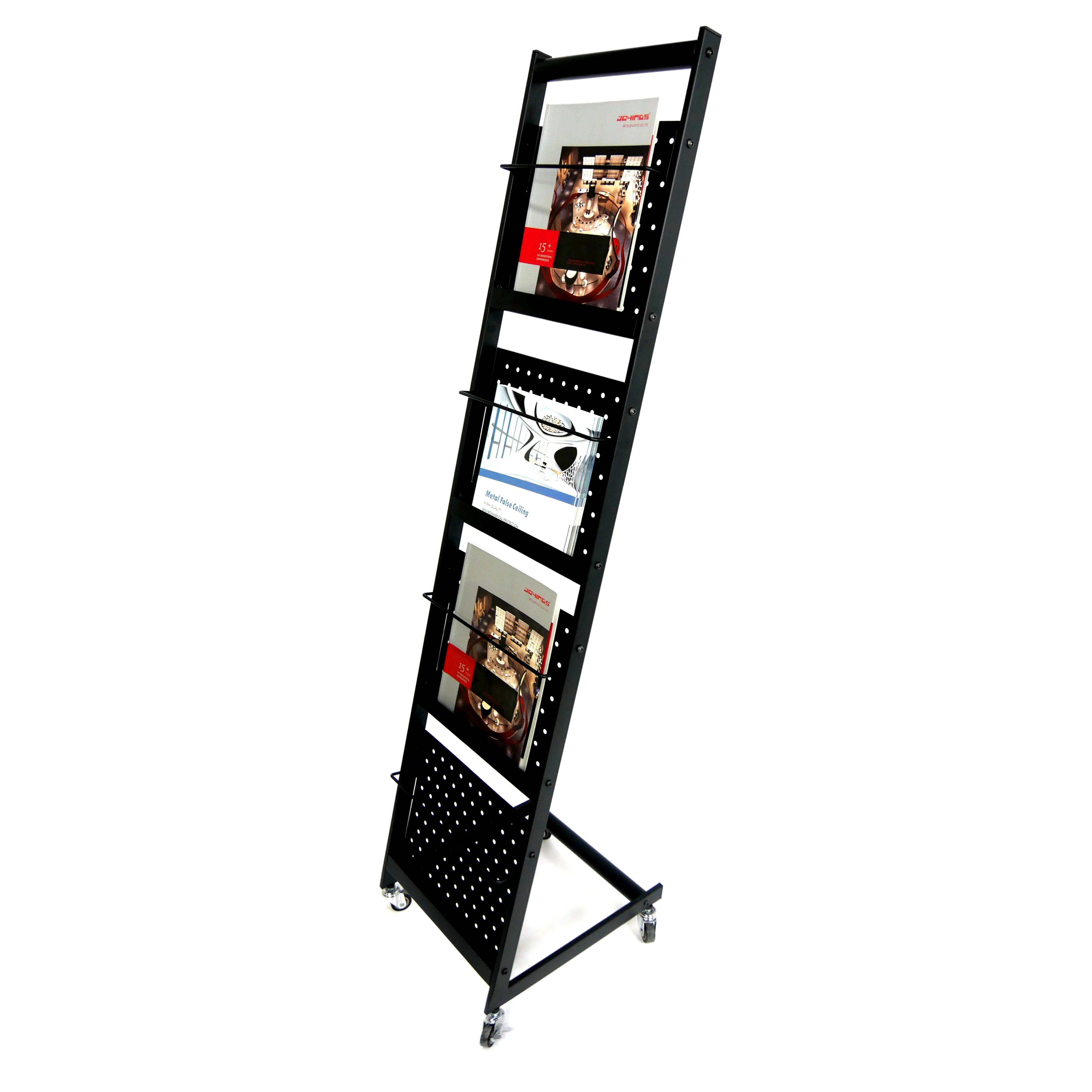 Portable Magazine Metal Pegboard Display Rack Floor Display Stand ...