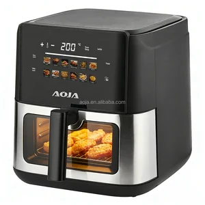 AOJA 7L 10L Square Modern Visual Intelligent Automatic Electric Air Fryer Oil-Free Multi-Function Oven Household