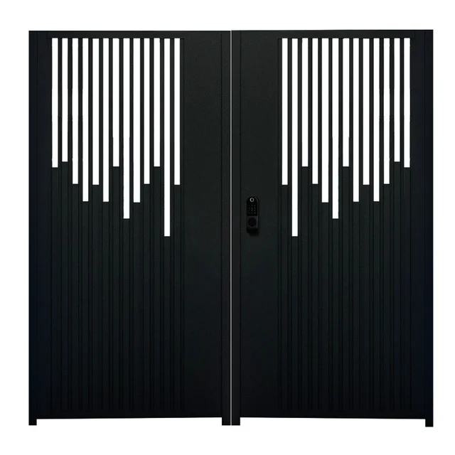 Modern latest main gate designs Aluminum Alloy fencing trellis gates Courtyard Customized Factory