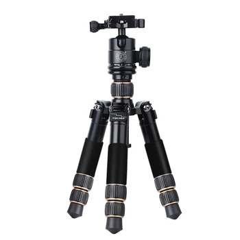 Q166C Carbon Fiber Small Tripod Ball Head Professional 8kg Load Mini Micro Laptop Tripod Camera 200mm Folded Table Tripod