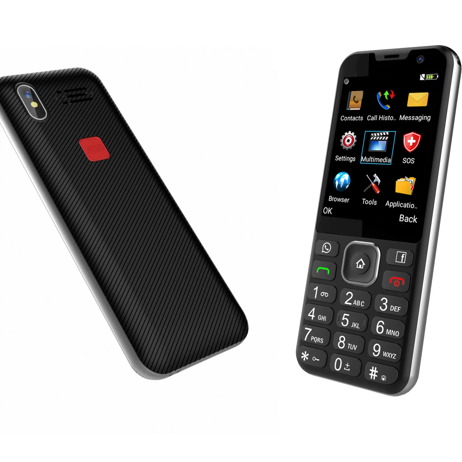 
 Тонкие мобильные телефоны с функцией 4g volte, с задней камерой, две дополнительные камеры, память 4 Гб + 512 Мб  