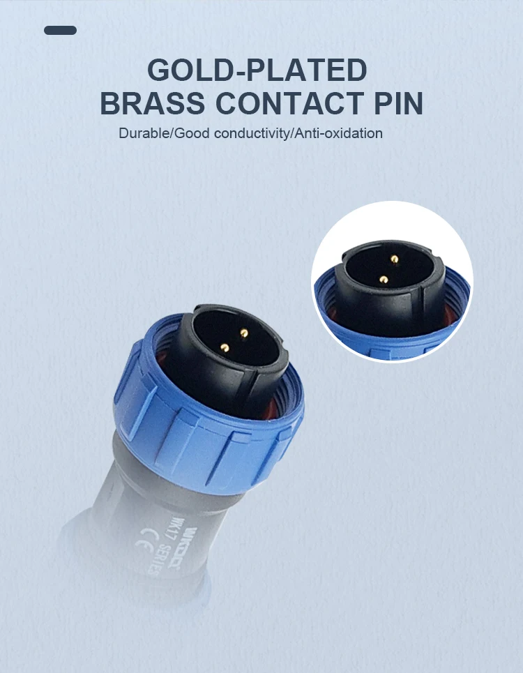 SP Series Threaded Coupling Wk11 Rear Nut in-Line Cable Connector Male and Female Waterproof Connector