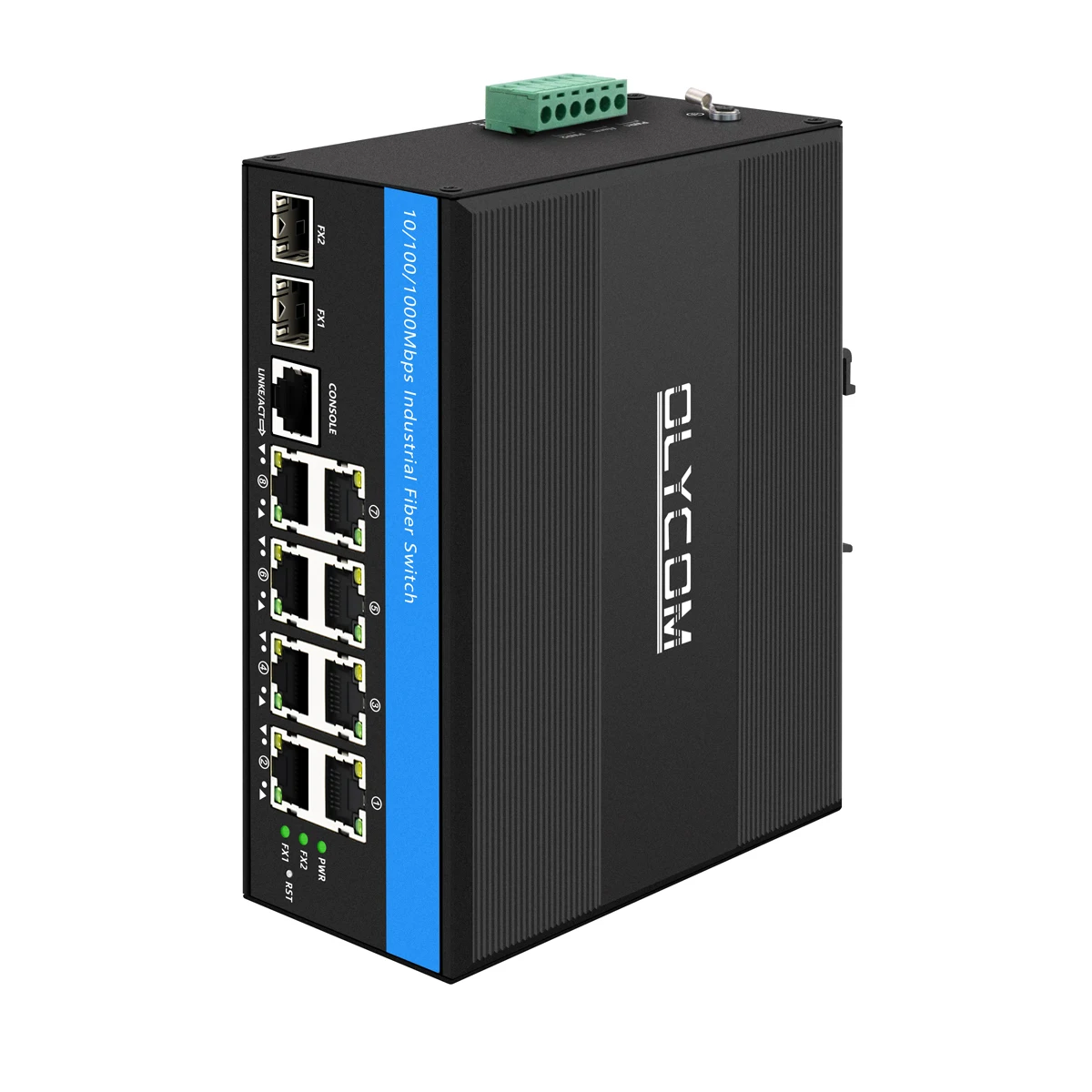8 Port Realtek Based Web Managed Erps Managed Industrial Gigabit Fiber ...