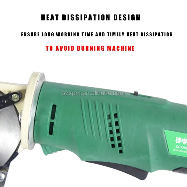 Battery Powered Fabric Cutter Dc 12v Cordless Electric Rotary Scissors Carpet Leather Round