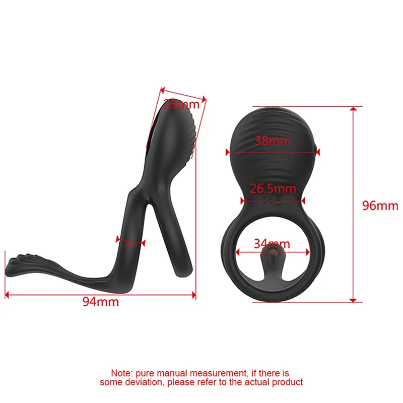 Remote Control Time Delay Vibrating Cock Ring Anal Hook Silicone Sex Toys Quiet USB Charged Penis Rings Vibrator 7 Speeds