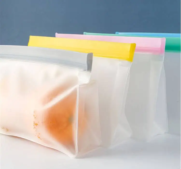 Горячая Распродажа экологически чистый герметичный многоразовый морозильник жидкий силиконовый Пакет для хранения продуктов с многоразовыми пакетами на
