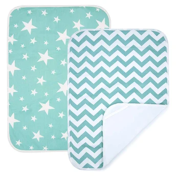 100% Cotton Waterproof Portable Foldable Washable Travel Changing Pad Cover Nappy Baby Diaper Pad Changing Mat