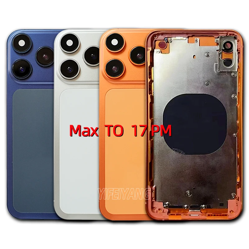 XR to 17 Pro Battery Cover Housing for iPhone XR, 11, 16 Pro
