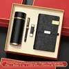 black Thermos + pen + notebook+USB 4pcs set