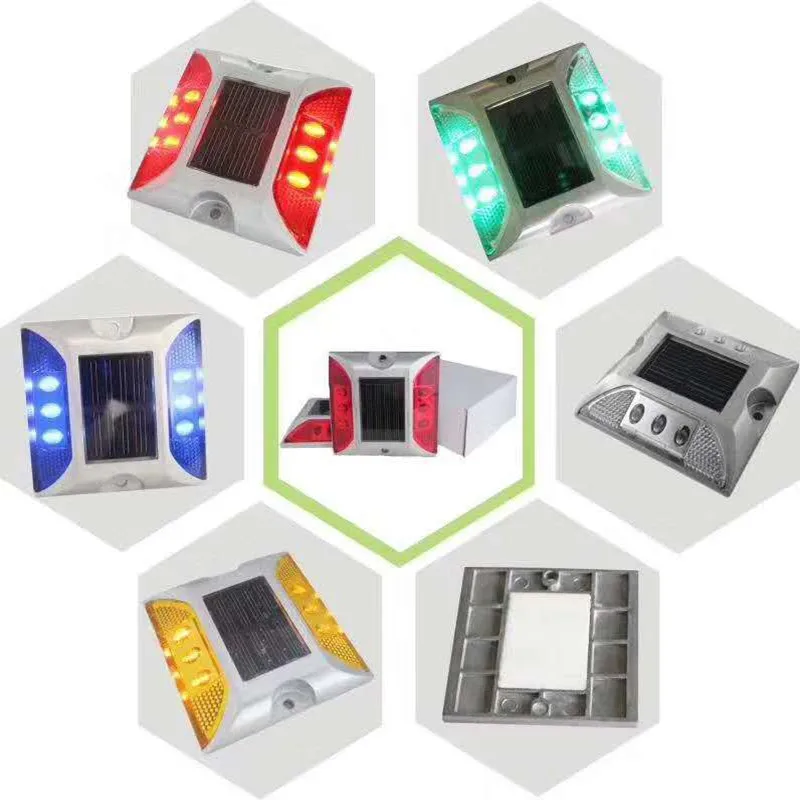 Проблесковый СВЕТОДИОДНЫЙ Алюминиевый Солнечный дорожный мигающий индикатор