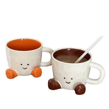 Cute Expression Ceramic Mug American Portable Perfect Christmas Gift for Best Friend Also for Valentine's Day Water Bottle Box