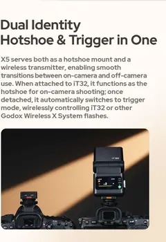 GODOX IT32 TTL Flash De Cmara Con Disparador Inalmbrico X5S Para Sony Compatible X Series (X3/X3Pro/XPro/XProII/X2T) detail image