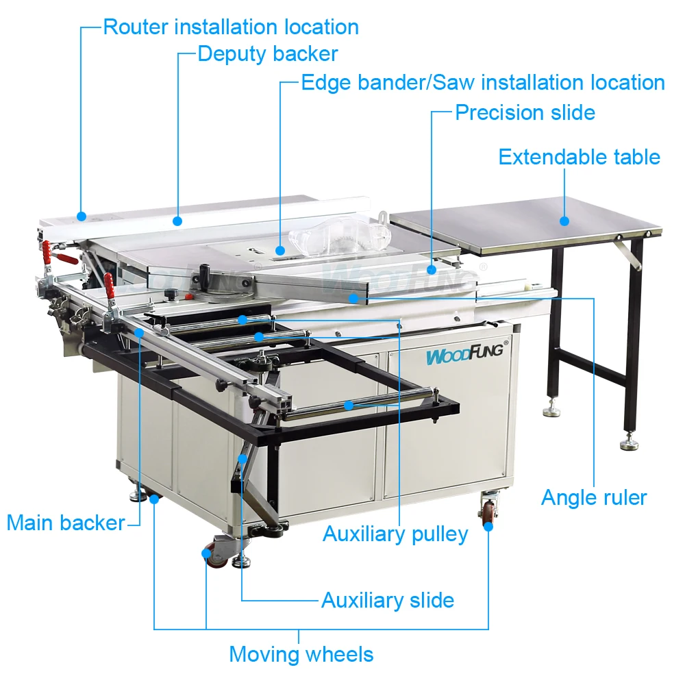 Small Type Slide Table Saw Dust Free Saw Machine