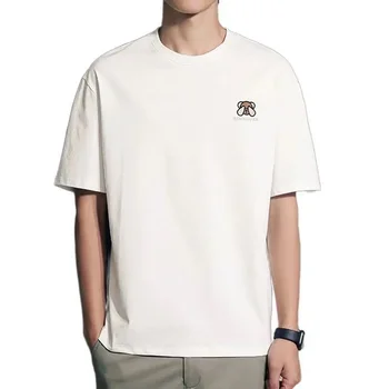 Custom Cotton Applique Embroidered Oversized T-Shirt for Men