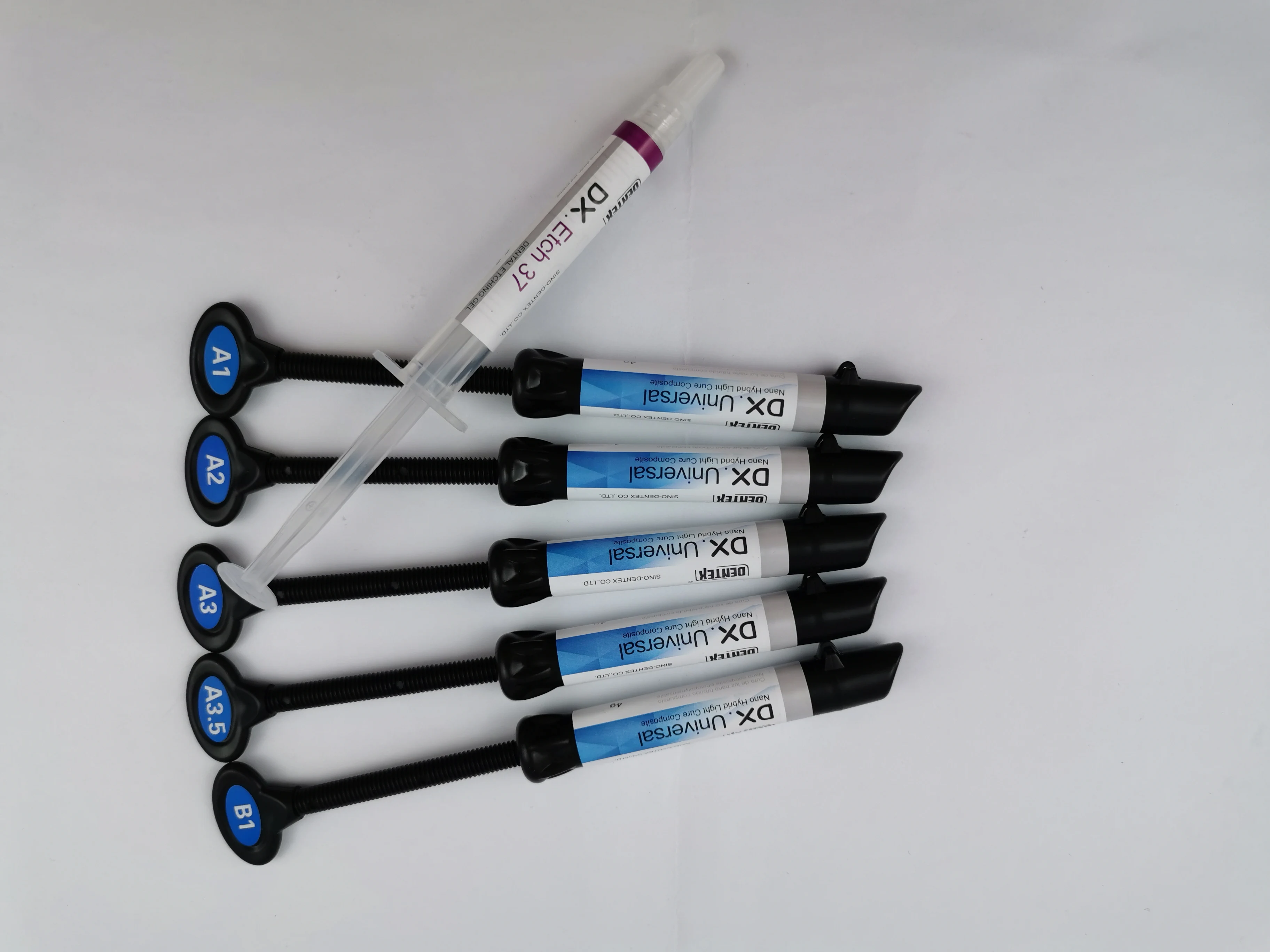 Light Cure Hybrid Dental Resin Composite 5 Syringe Kit A1 A2 A3 A3.5 B
