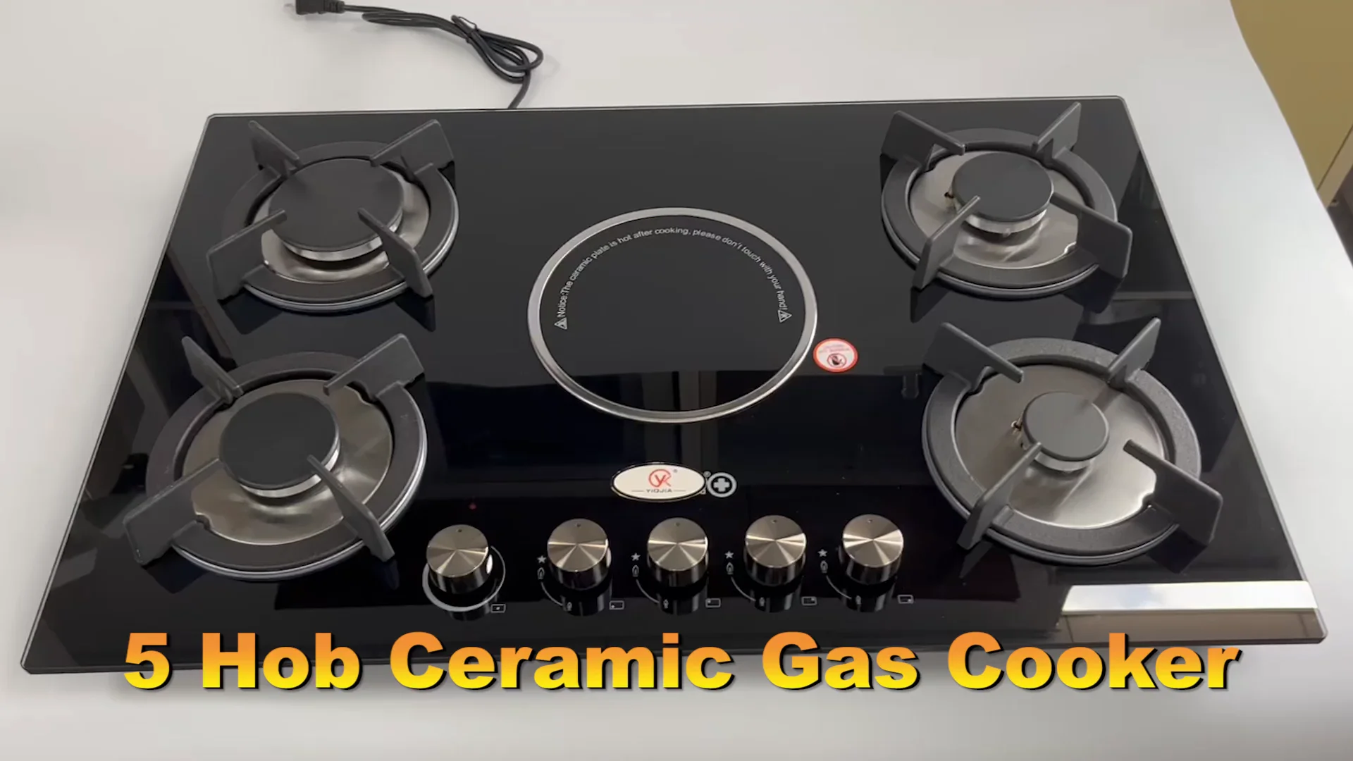 Connector Luxury Glass Ceramic Induction Hob Easy Cleaning 5 Burner
