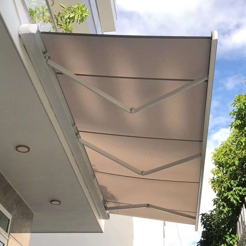 Outdoor Waterproof Canopy Adjustable Awning Acrylic Full Cassette Retractable Awning