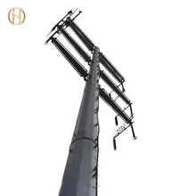 Electric Poles Hot Dip Galvanization Octagonal Steel Tubular Pole