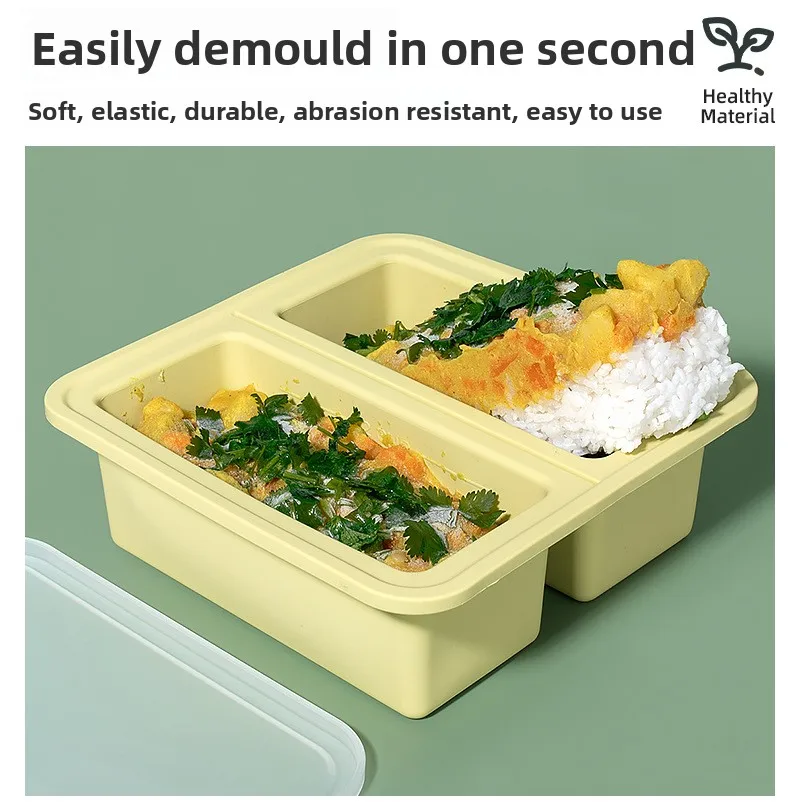 New Release Sustainable Food Grade Silicone Ice Tray Mold 2-Hole & 4-Hole Options Complementary for Frozen Soups & Freezer Box details