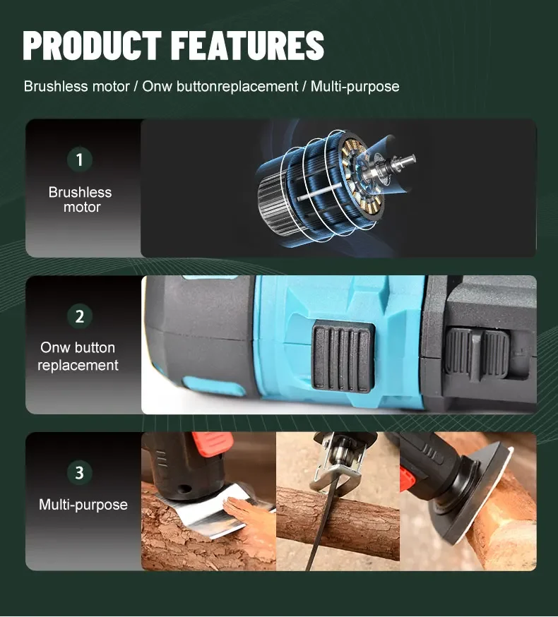 Customized Multi Function Cordless Brushless Drill Combo Lithium Battery Tools N In 1 Portable