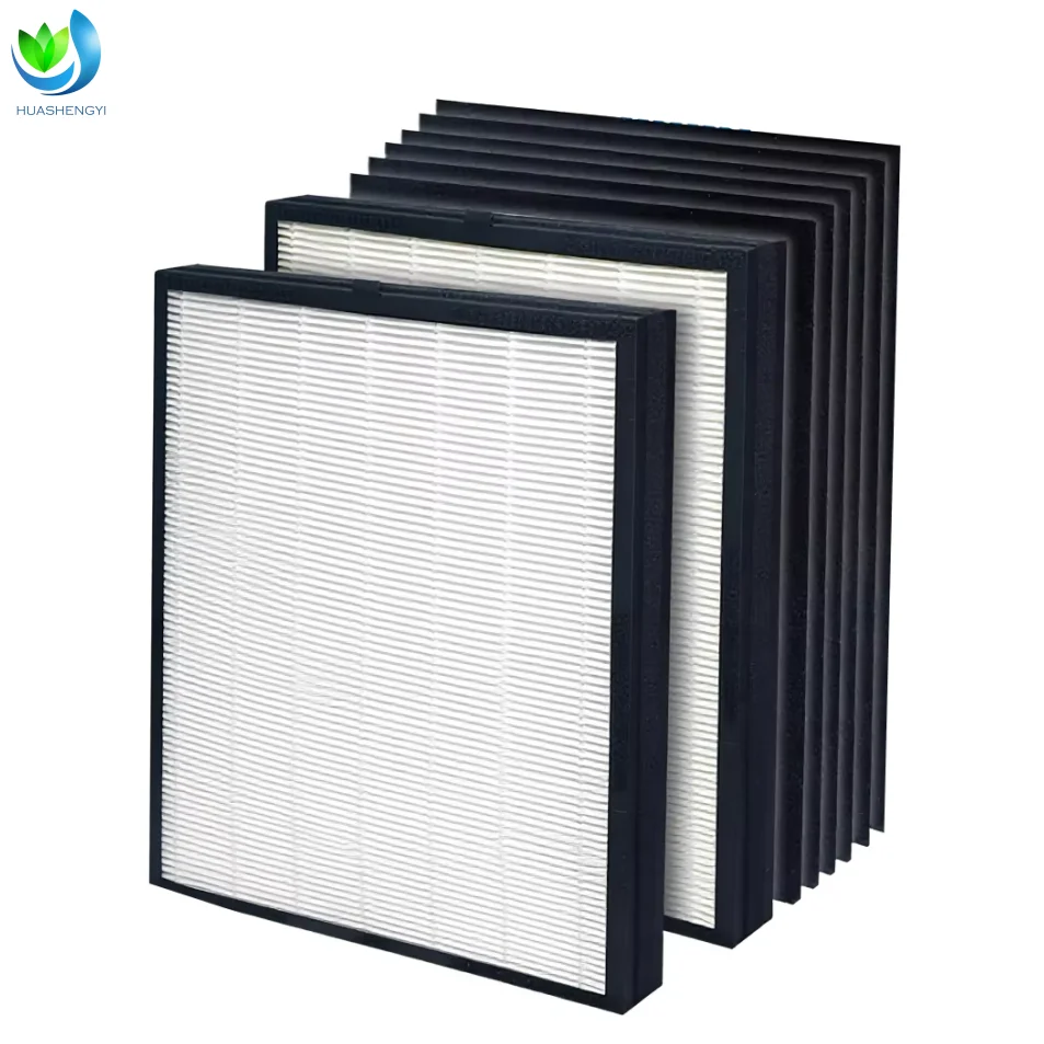 Premium 2 HEPA Activated Carbon Pleated Replacement Filters for Blueair 200/300 Series Models (201 303) Stop  201, 203, 205,