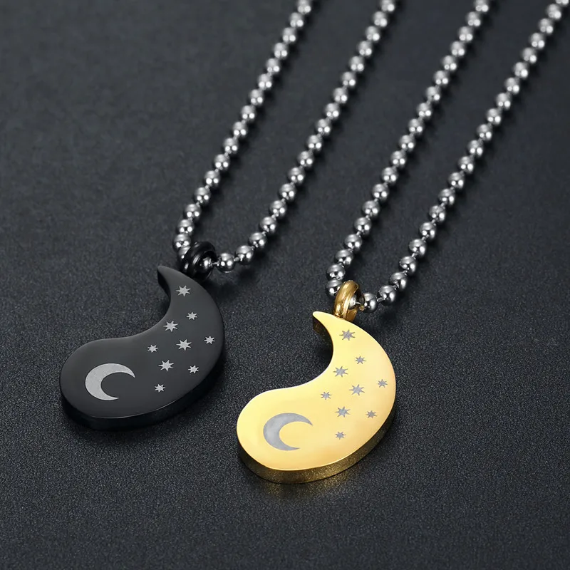 2pcs/set Sun Moon Star Pattern Pendant 