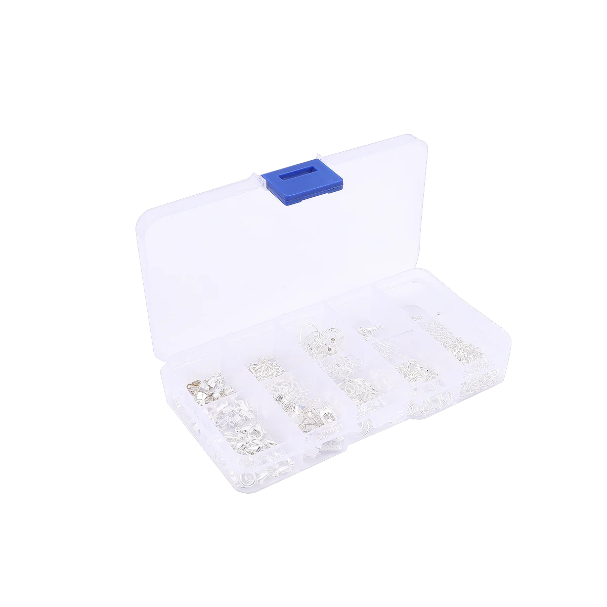 1set 10 Grid Metal Earrings Parts Material Blue/green/pink/purple Diy