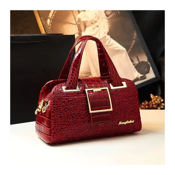 Custom Factory Direct Lowest Price Real Alligator Embroidered Leather Bag Classic Alligator Leather Pu Bags Women Handbags
