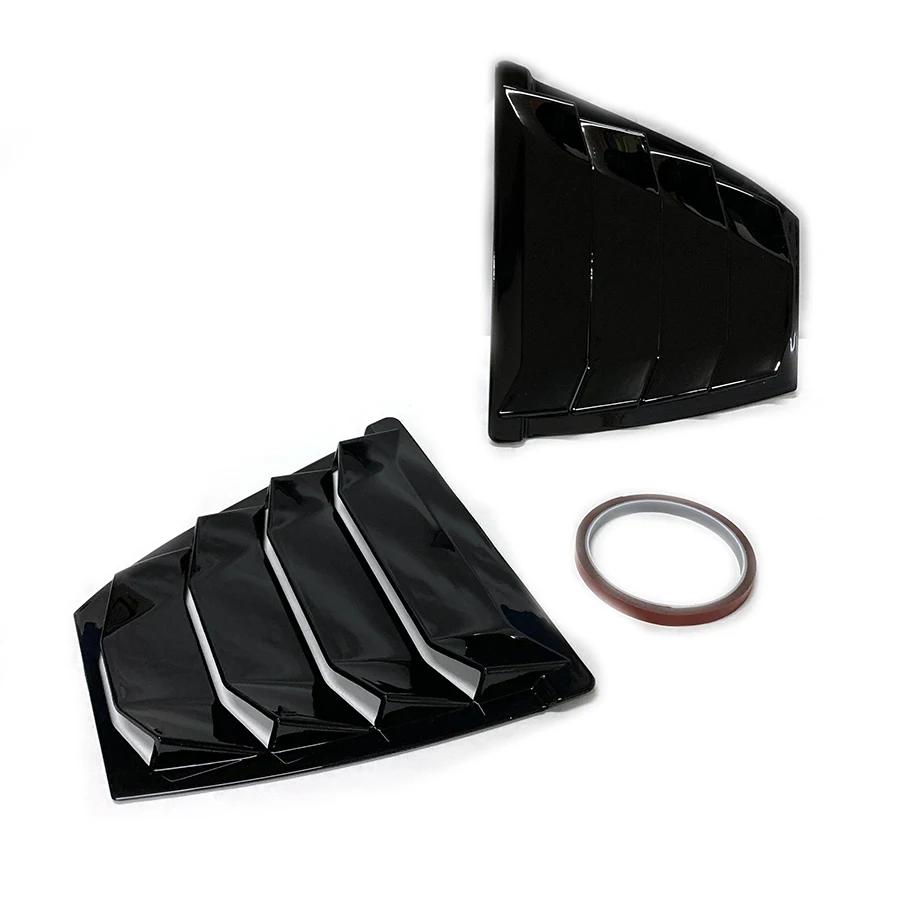 product rear side window louvers for mazda 3 m3 axela 2014   2018 abs scoop shade cover air vent blinds racing style shutter-8