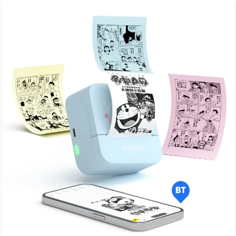 Mini 300DPI Printer Label Maker Machine Portable Thermal Printer for Smartphone with Tape Wireless Bluetooth Printing