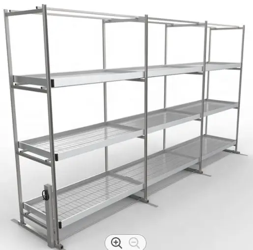 Moving Shelves Grow Rack Large Rolling Bench ABS Tray with Light ...
