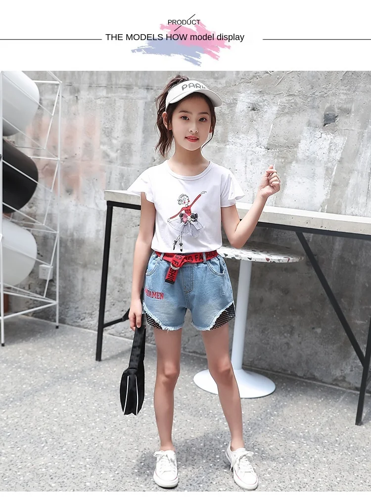 Quality Girls Suit Summer Short-sleeved 