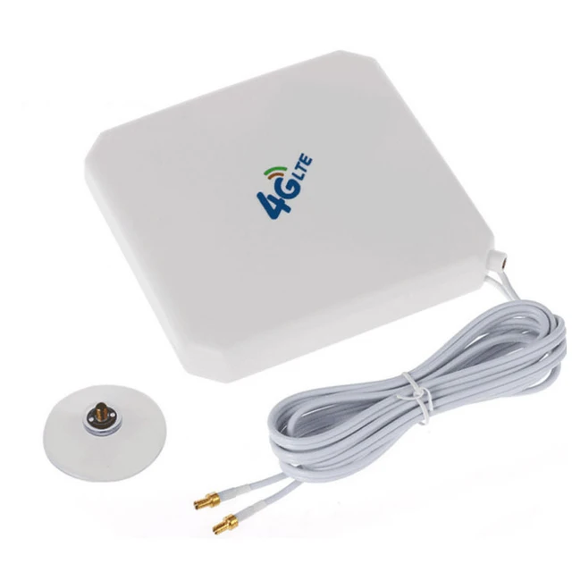 High Gain Long Range Network Antenna 4G Antenna SMA LTE Antenna with Suction Cup and 10ft Extension Cable for 4G Mobile Hotspot