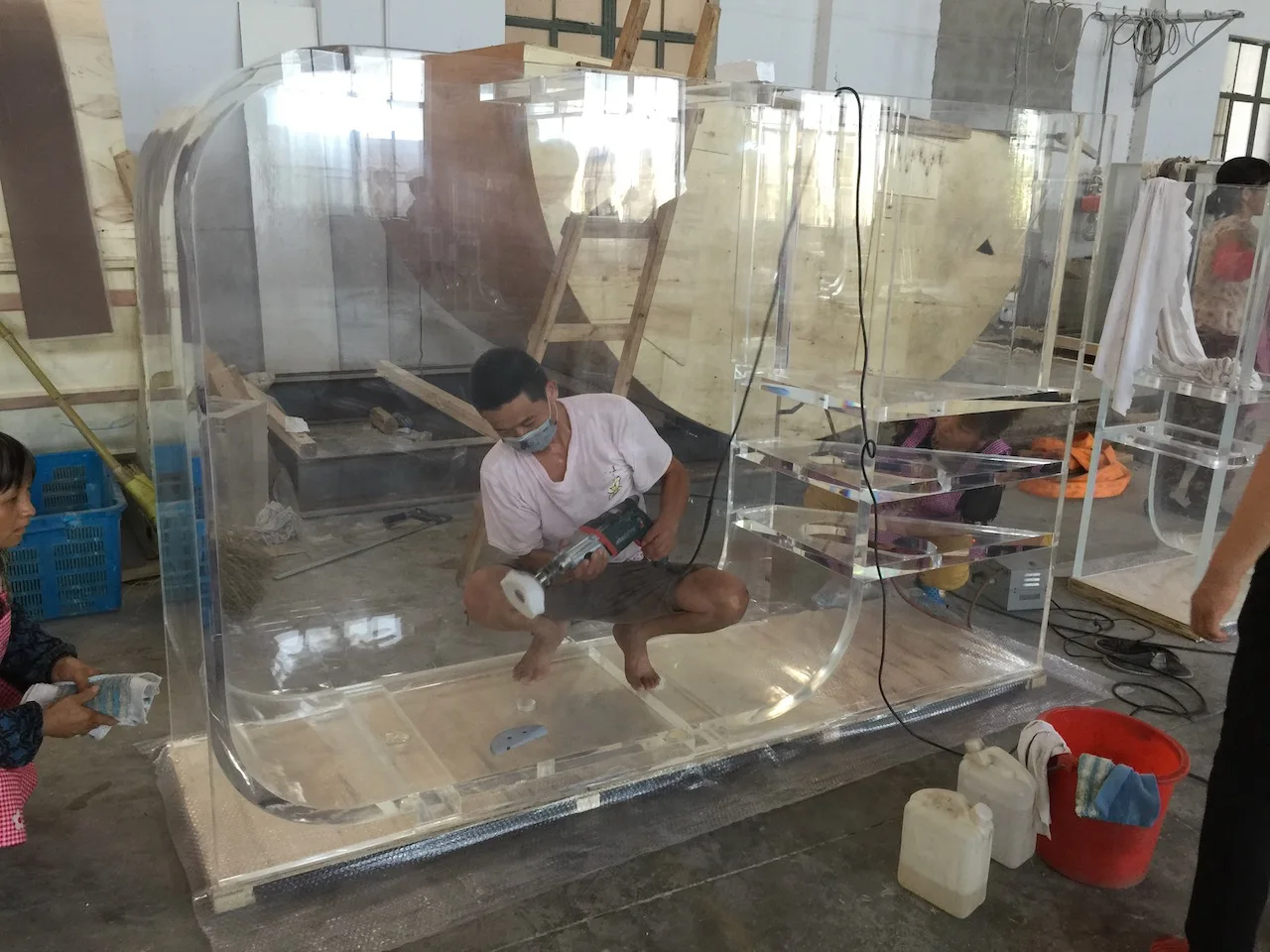 Low Cost Custom Size Transparent Kreisel tank Jelly Fish Aquarium