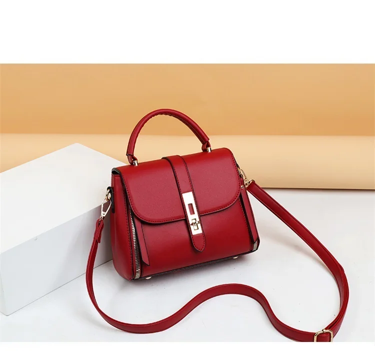 2023 Vintage Classic Handbag Pure Color Elegant Lady Tote Bags Soft ...