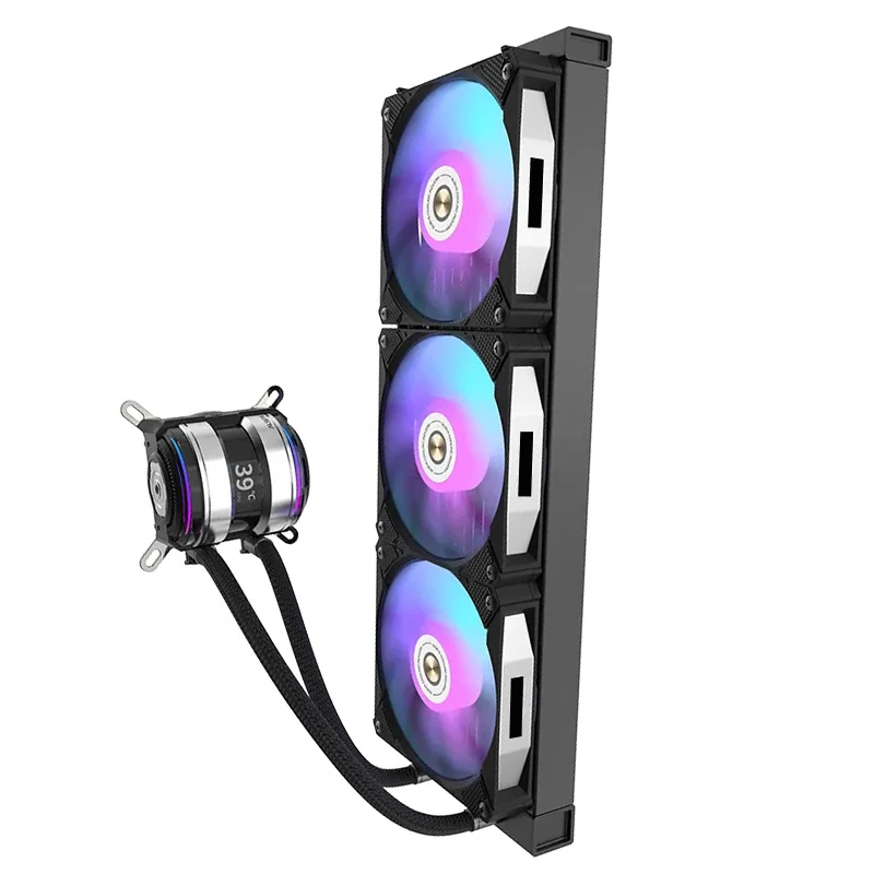 360mm Argb Aura Sync Liquid Cpu Radiator Aio Cooler With Temperature ...