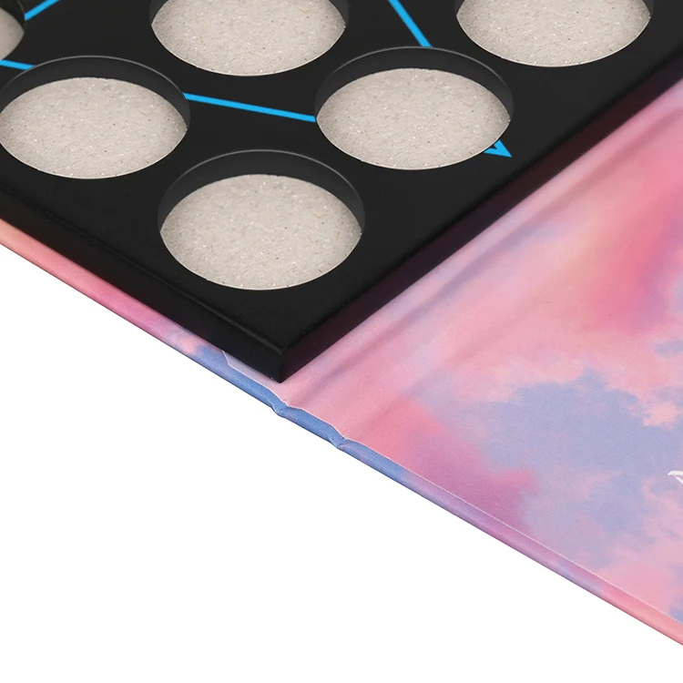 Оптовая продажа личная этикетка персонализированная пустая дешевая нейтральная мини-упаковка для книг магнитная палитра теней