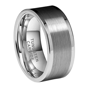 Coolstyle Jewelry 10mm Brush Polished Shiny Fashion Engagement Wedding Band Wholesale Tungsten Carbide Ring for Men Women