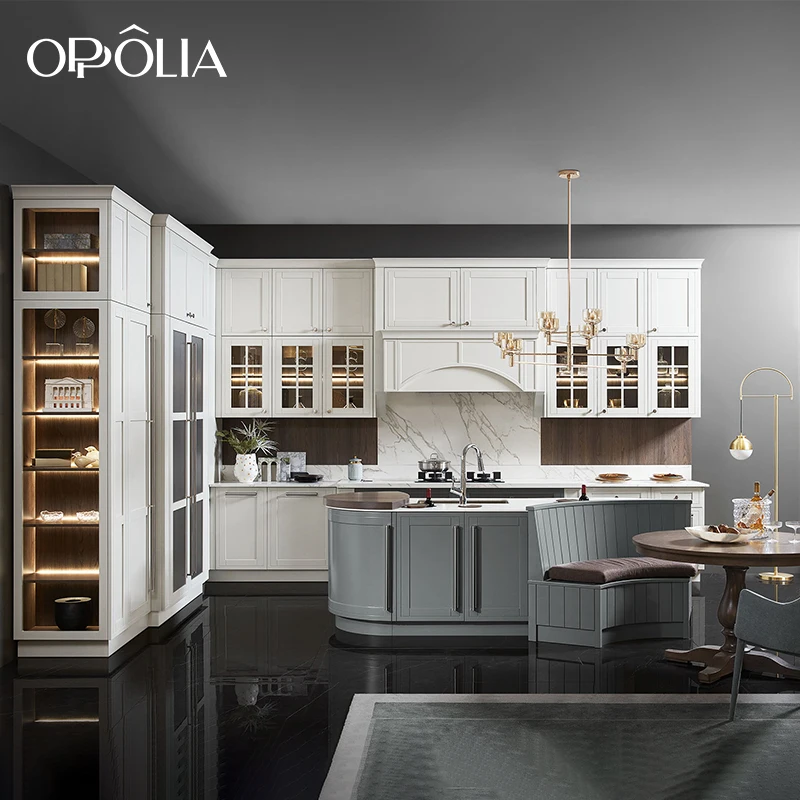 Дизайн современный полностью настенный блок простой глянцевый кухонный шкаф для квартиры доступный отдельно стоящий новый