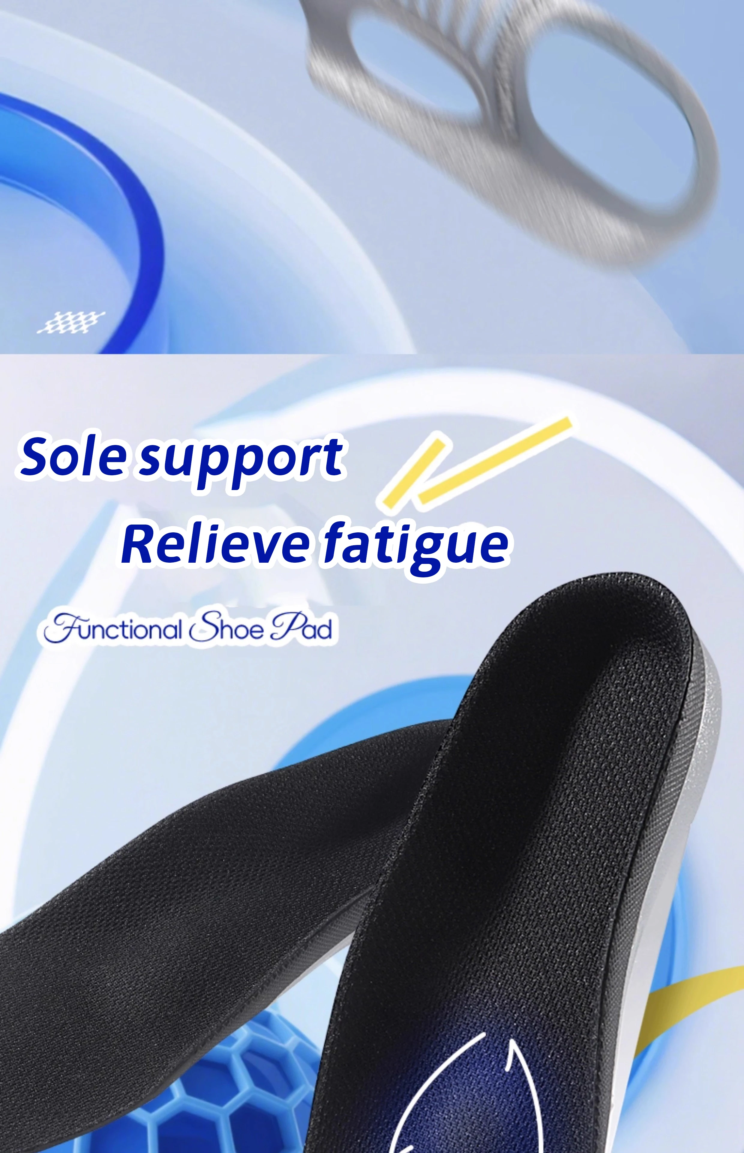 Lightweight Badminton Shoes Cushion Quick Turn Stable Support Honeycomb Shock-Absorbing Design Comfort Insoles for All Sports