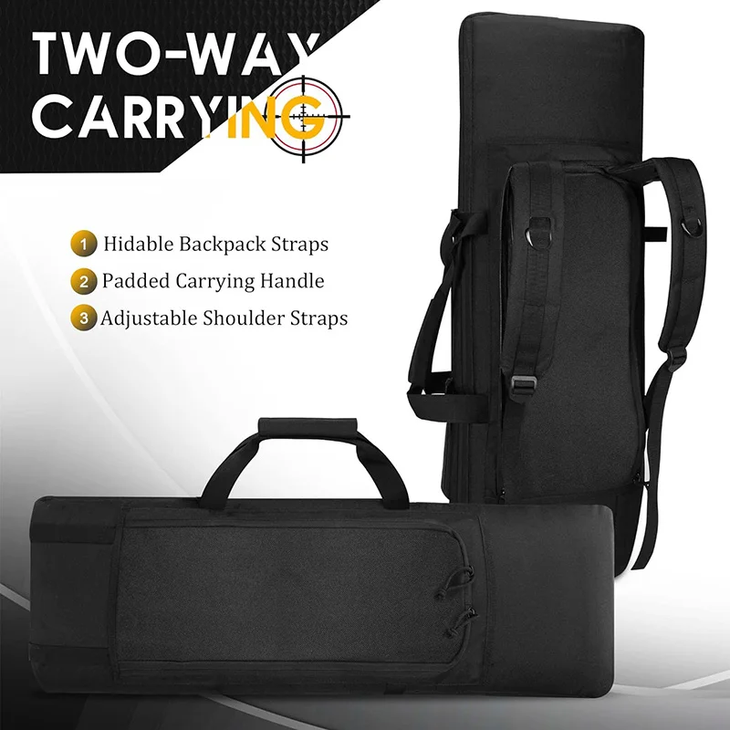 Soft Double Rifle Bag Long Rifle Backpack Portable Hunting Bag For